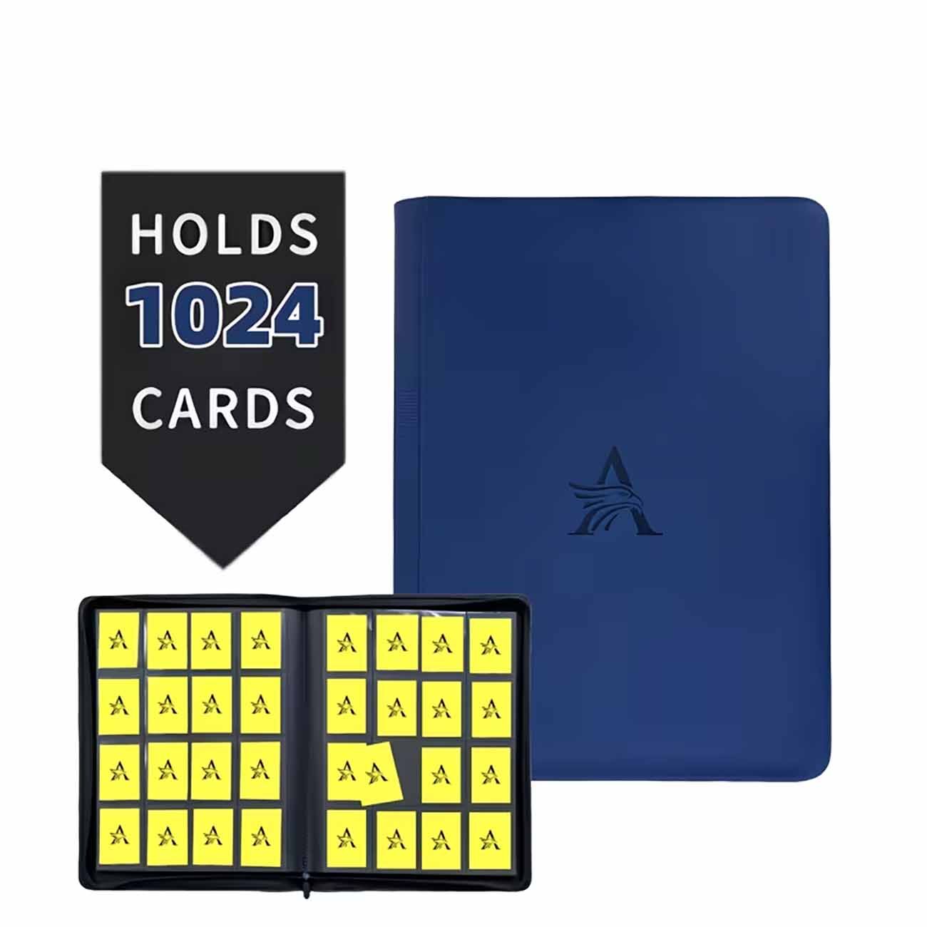 Mega ZipBinder Ordner 16-Pocket Dunkelblau (1024 Cards)