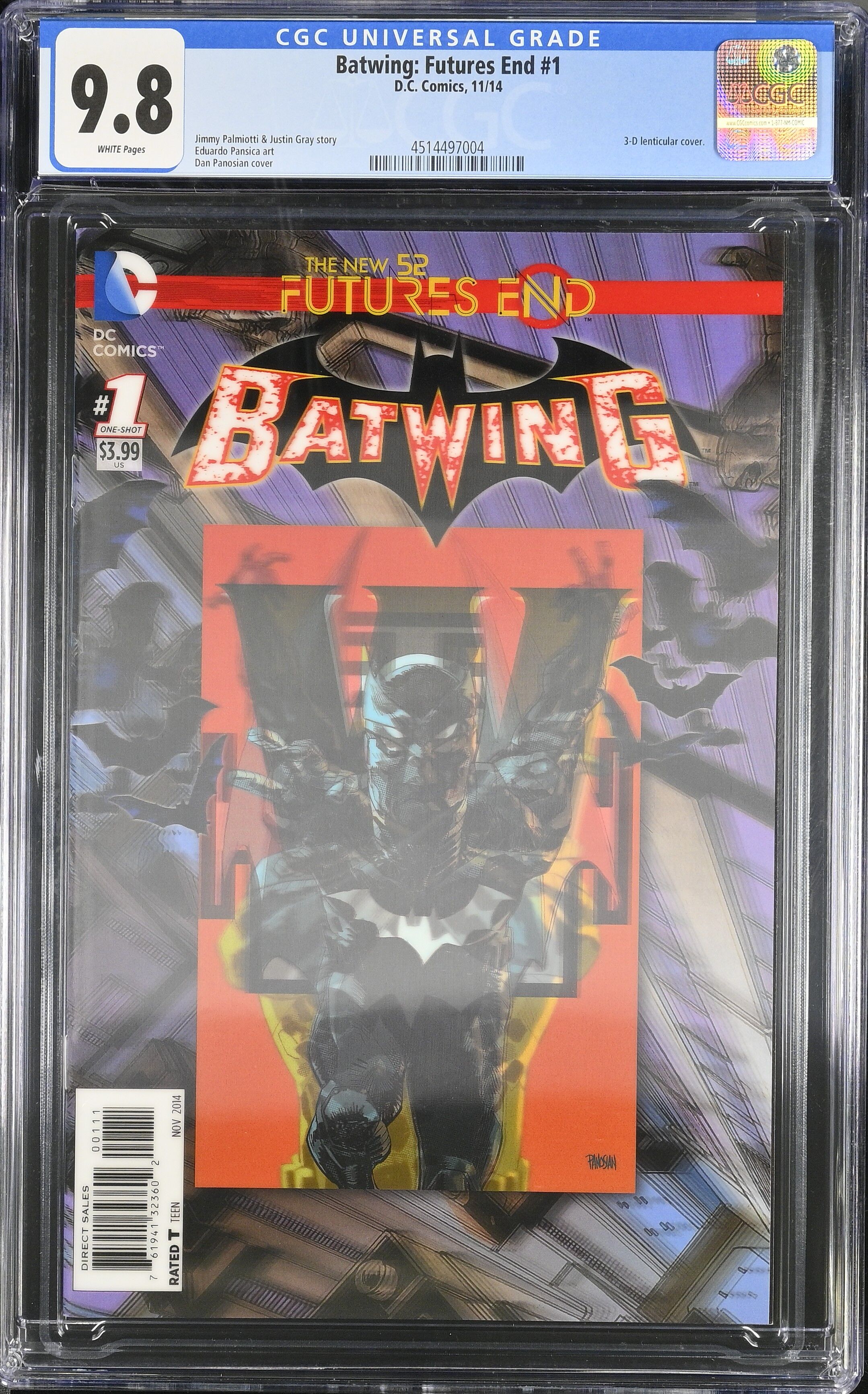 Batwing: Futures End #1 CGC 9.8 3D Lenticular Cover Top Pop! Batwing: Futures End #1 CGC 9.8 3D Lenticular Cover Top Pop!