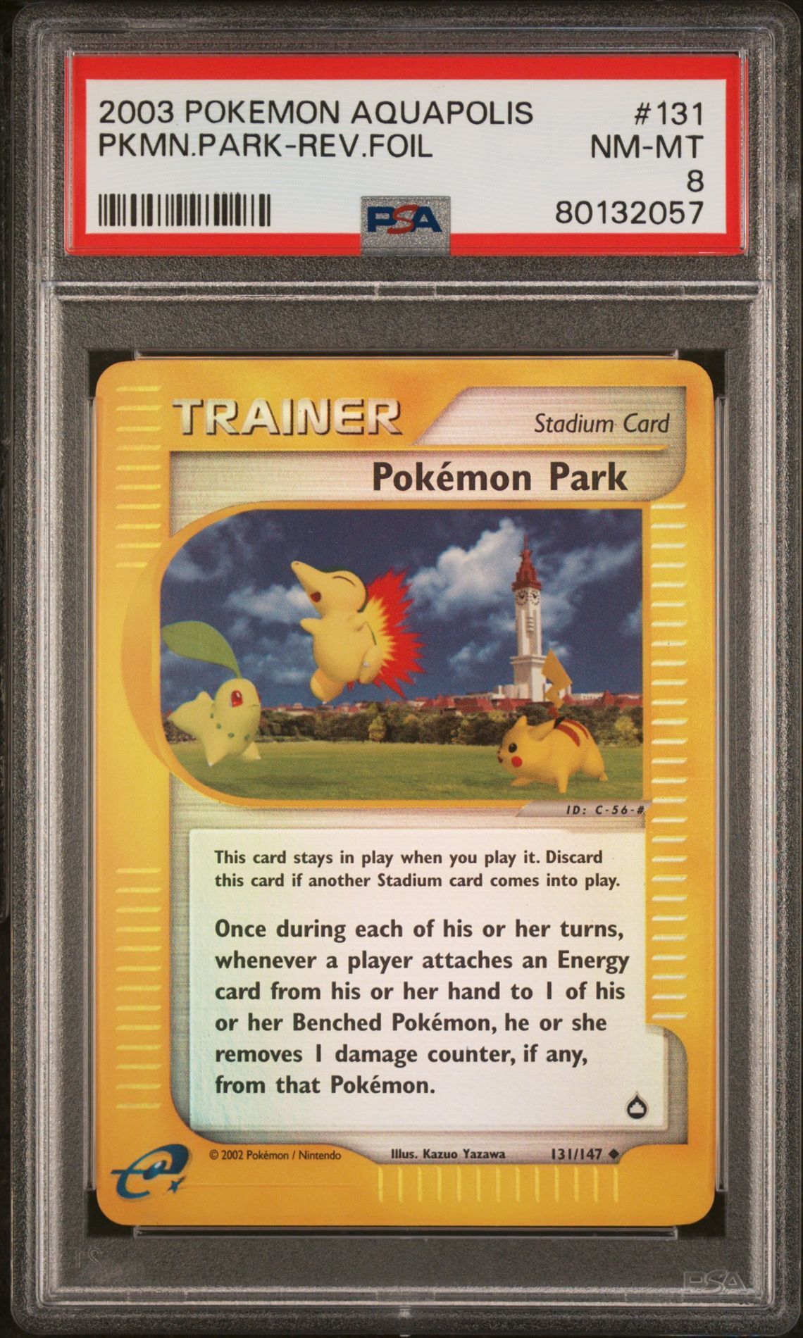 2003 POKEMON AQUAPOLIS 131 POKEMON PARK-REVERSE FOIL - PSA 8 NM-MT 2003 POKEMON AQUAPOLIS 131 POKEMON PARK-REVERSE FOIL - PSA 8 NM-MT