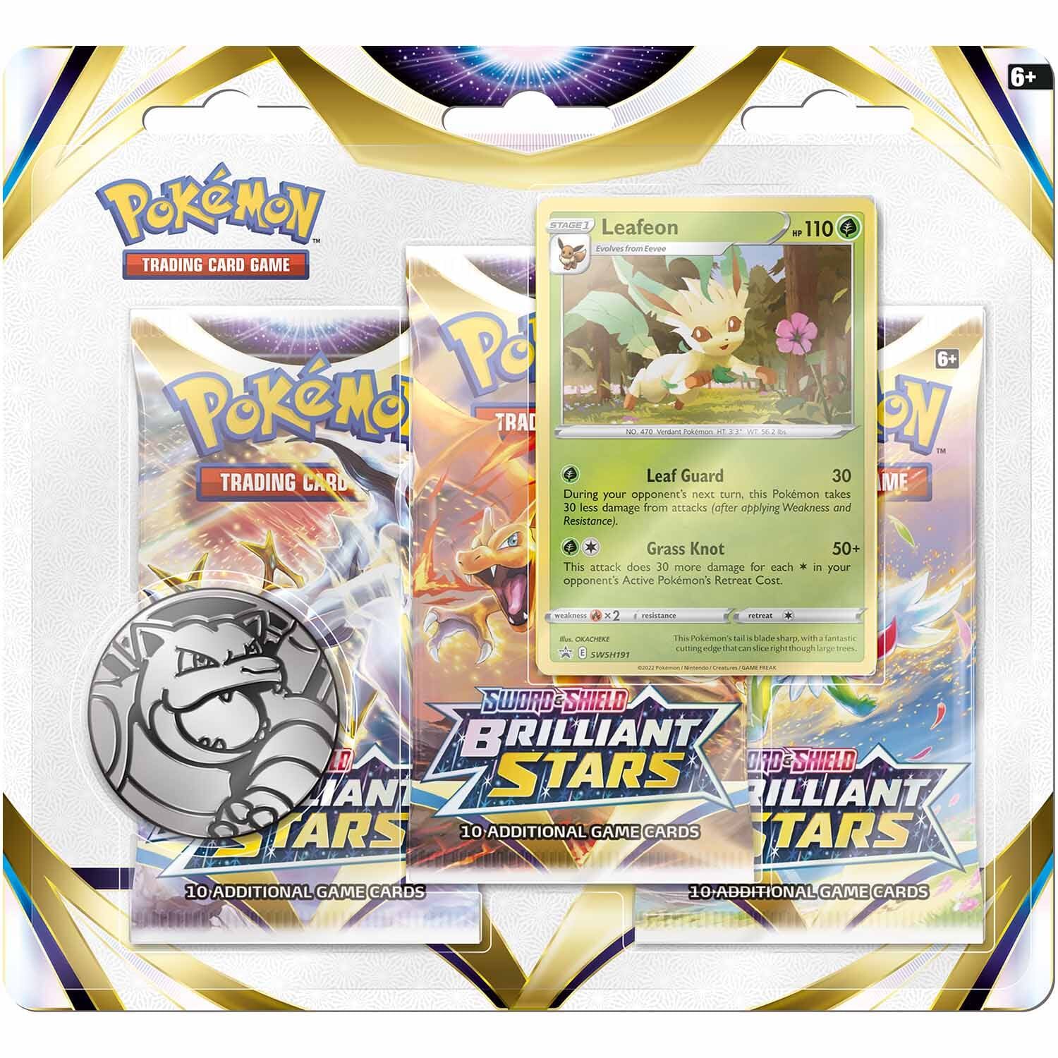 Pokémon Sword & Shield Brilliant Stars Leafeon Collection Blister - EN