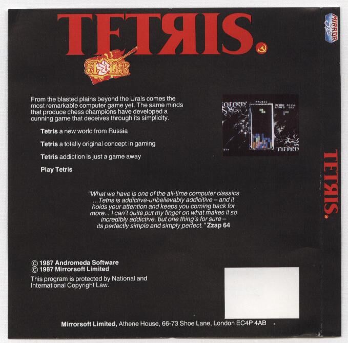 TETRIS Original PC Game 1987