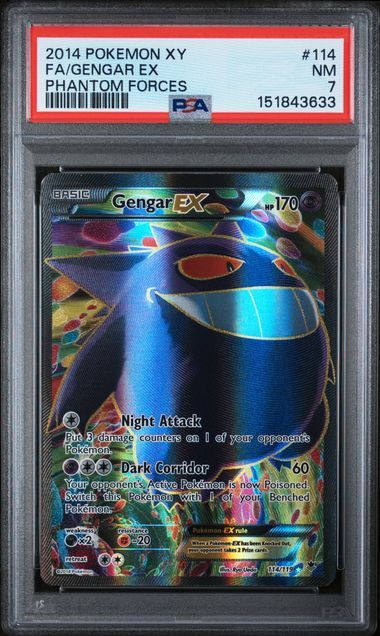 Gengar ex #114 - XY Phantom Forces - PSA 7 NM - Pokemon Gengar ex #114 - XY Phantom Forces - PSA 7 NM - Pokemon