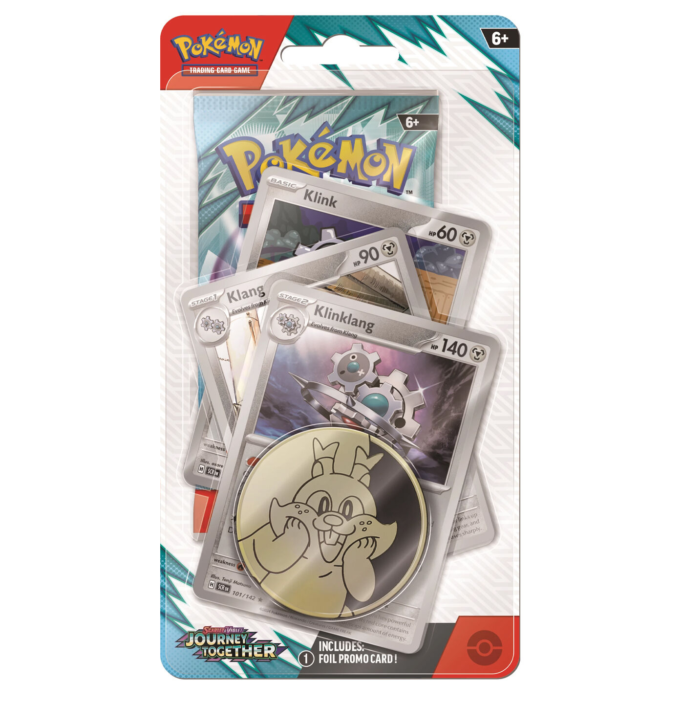 Pokémon TCG: Scarlet & Violet - Journey together (SV09) Klinklang PREMIUM Checklane Blister - EN Pokémon TCG: Scarlet & Violet - Journey together (SV09) Klinklang PREMIUM Checklane Blister - EN