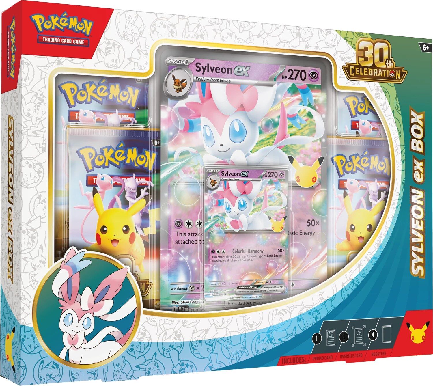 Pokémon TCG: 30th Anniversary Sylveon ex Box - EN Pokémon TCG: 30th Anniversary Sylveon ex Box - EN