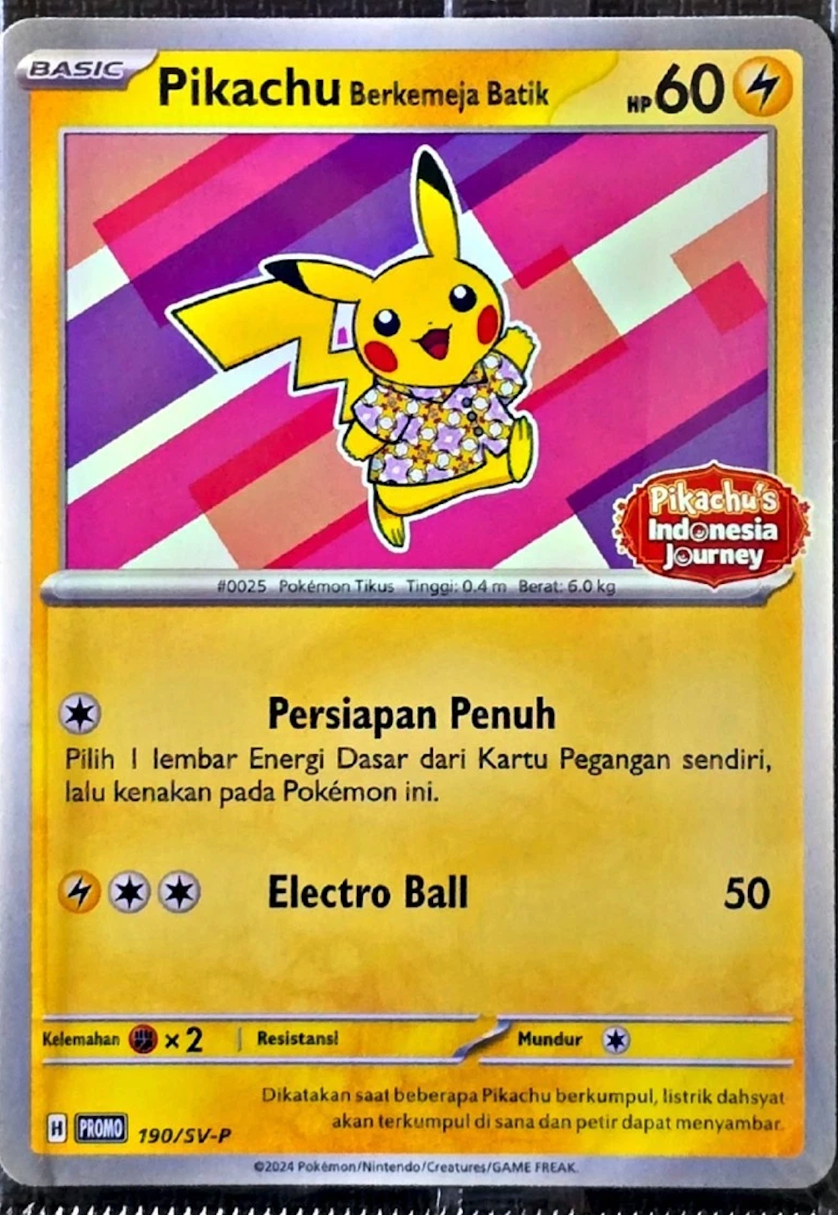 Pikachu's Indonesia Journey 190/SV-P - Promo Sealed - Pokémon TCG - ID Pikachu's Indonesia Journey 190/SV-P - Promo Sealed - Pokémon TCG - ID