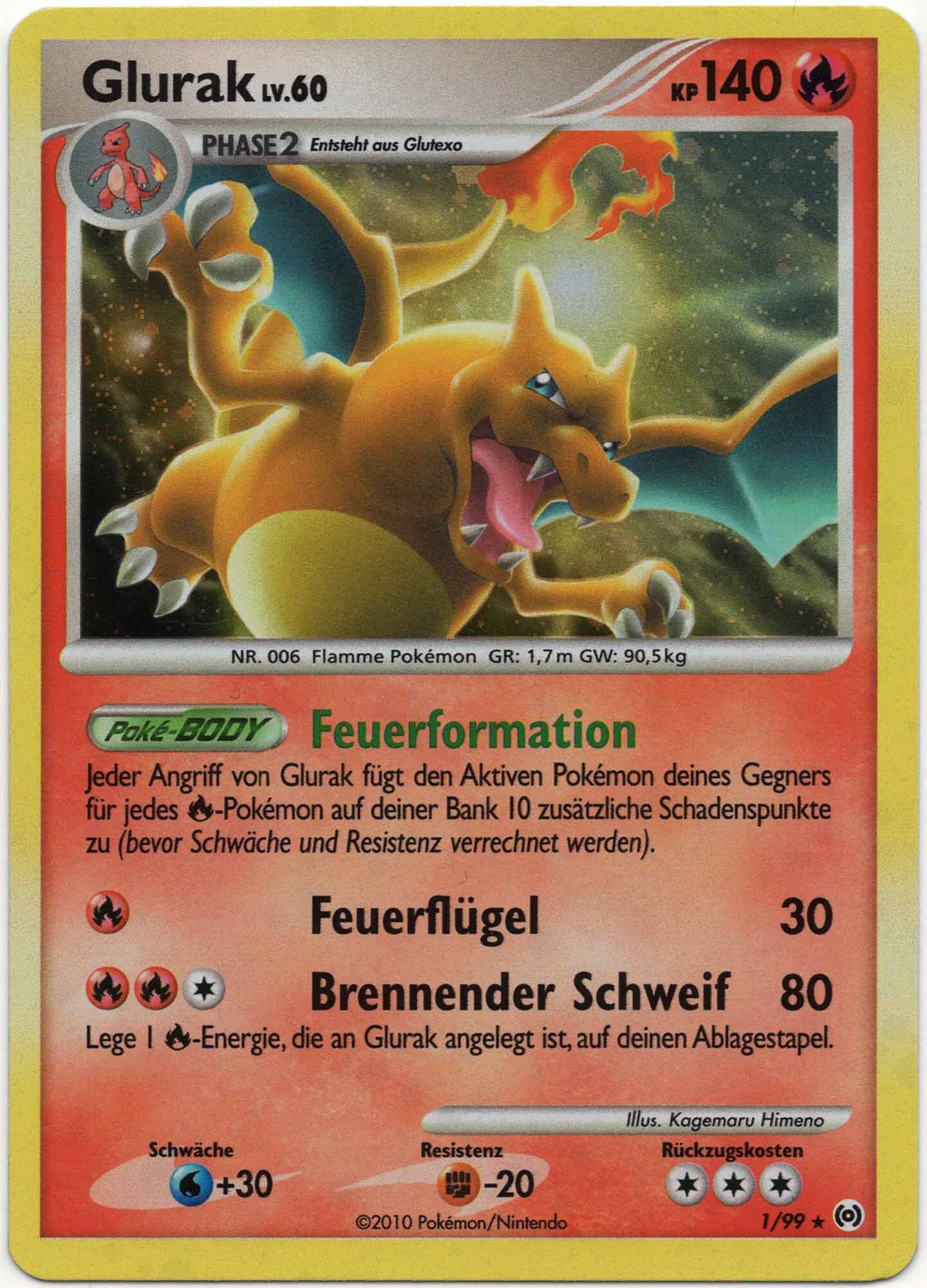 Glurak LV.60 - 1/99 - Pokémon TCG (Near Mint)