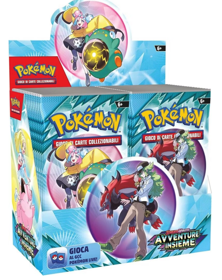 Pokémon GCC: Scarlatto e Violetto (SV09) - Avventure Insieme Display - IT Pokémon GCC: Scarlatto e Violetto (SV09) - Avventure Insieme Display - IT