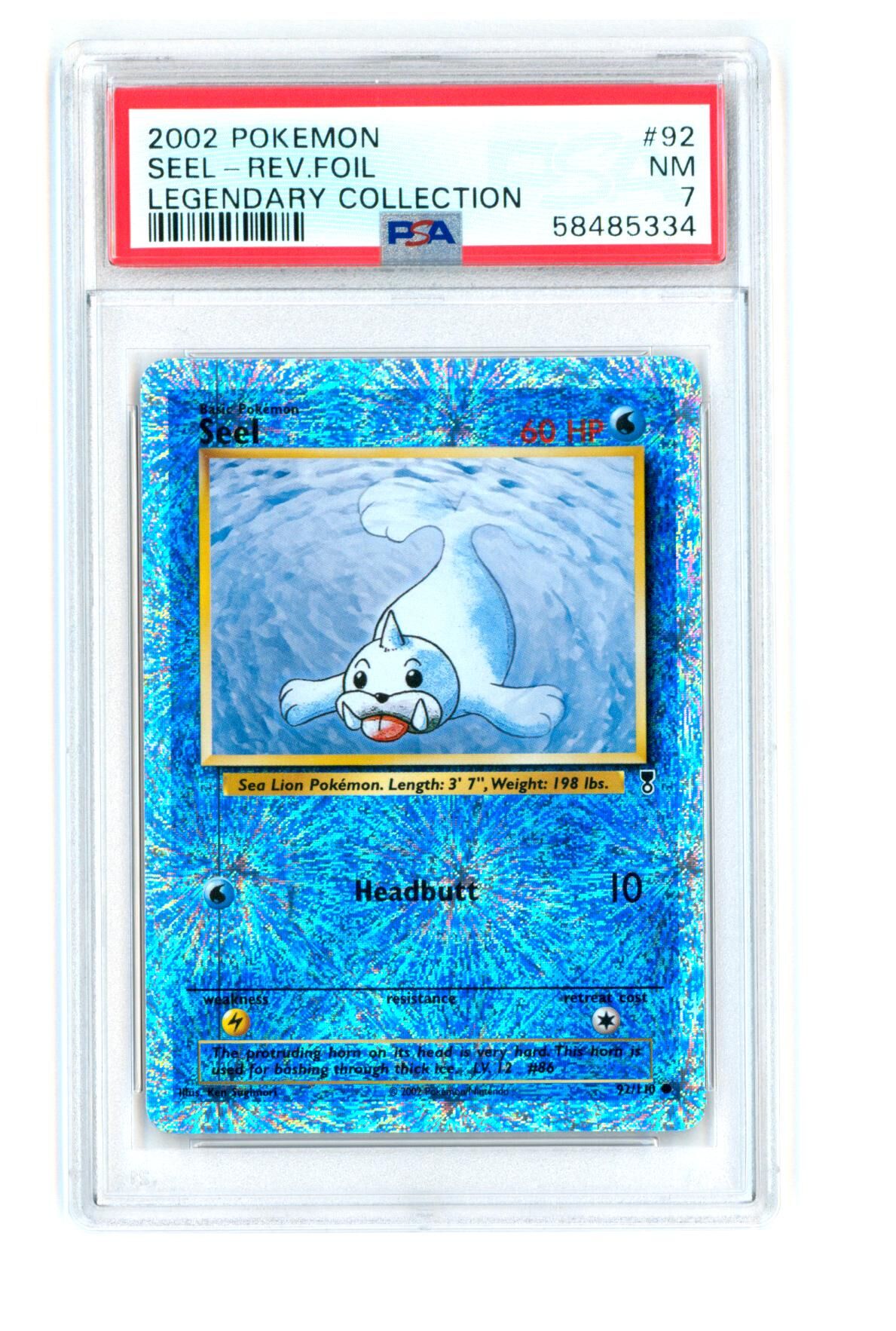 Seel 92/110 - Legendary Collection - Reverse Holo - PSA 7 NM - Pokémon