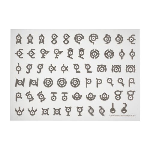 Pokemo Fabric Sticker Irodo Unown Pokemo Fabric Sticker Irodo Unown