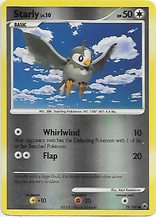 Starly - 75/100 - Reverse Holo - EN