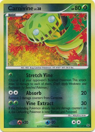 Carnivine - 43/127 - Reverse Holo - EN