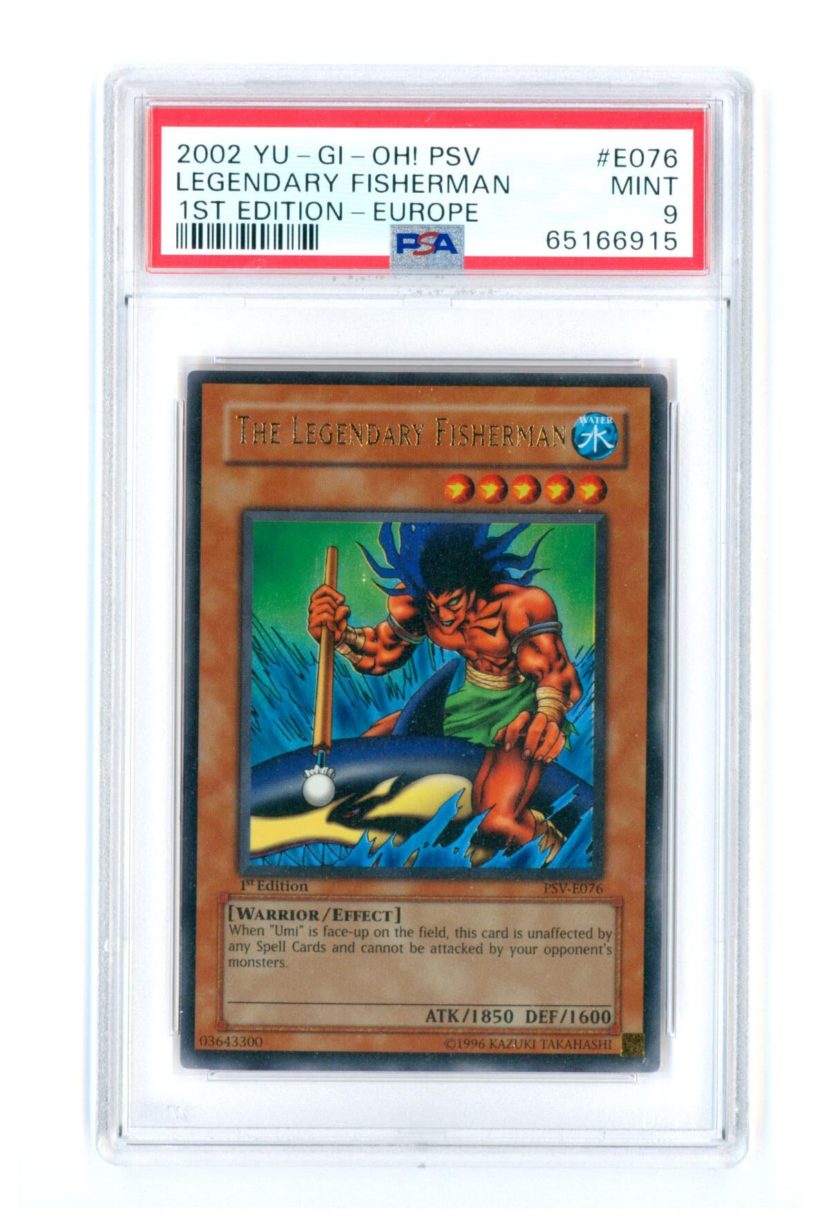 The Legendary Fisherman PSV-E076 - Pharaohs Servant Europe - 1st Edition - Ultra Rare - PSA 9 MINT - Yu-Gi-Oh!