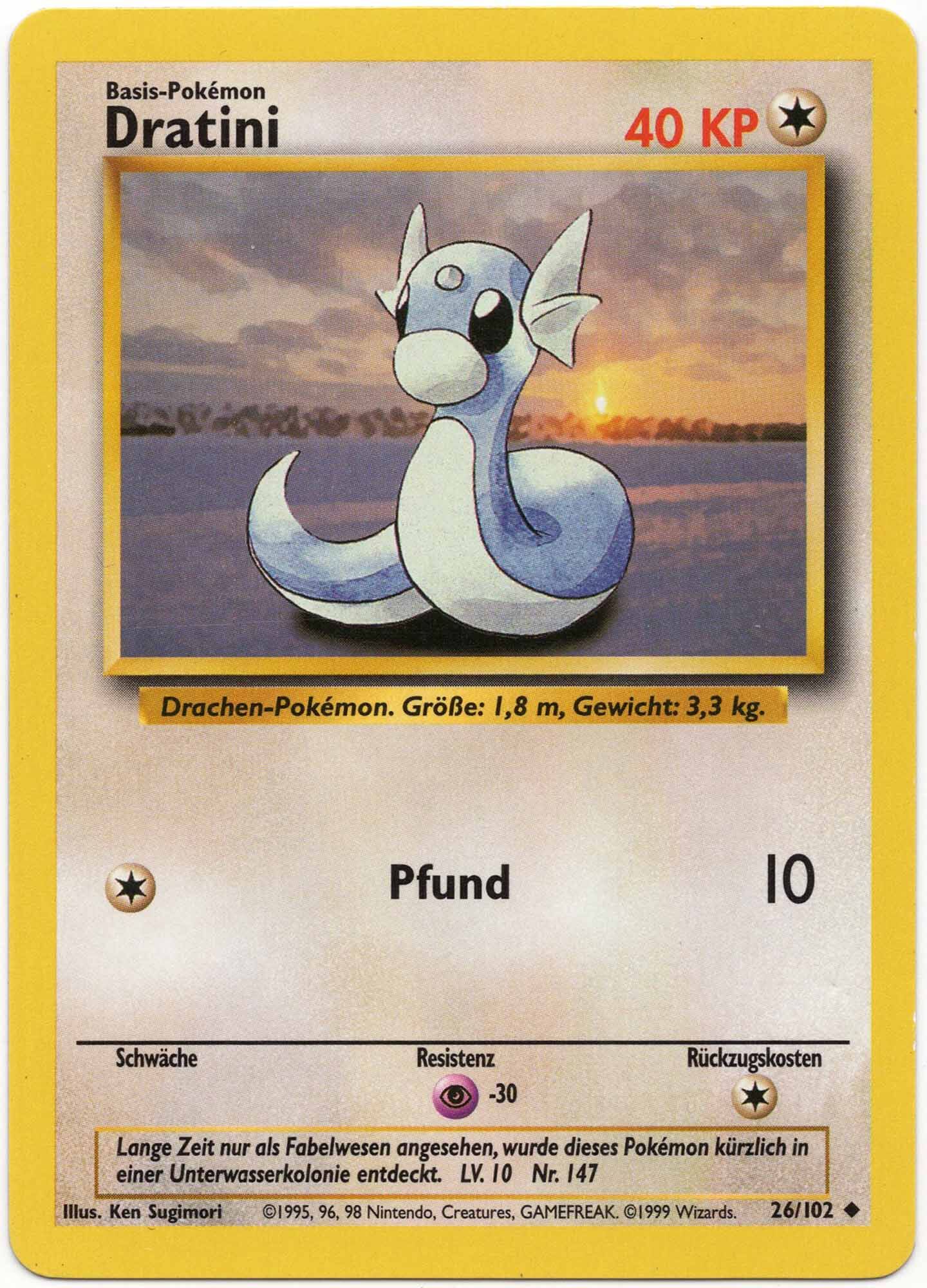Dratini - 26/102 - Pokemon TCG - Moderately Played