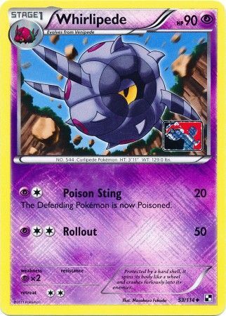Whirlipede - 53/114 - Pokémon TCG - League Promo - Near Mint