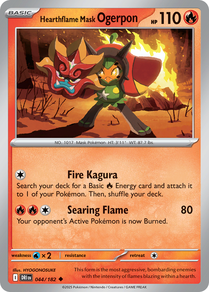 Hearthflame Mask Ogerpon - 044/182 - EN