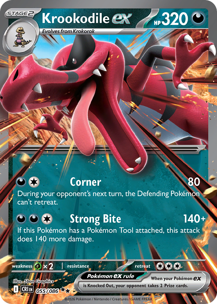 Krookodile ex - 055/086 - EN Krookodile ex - 055/086 - EN