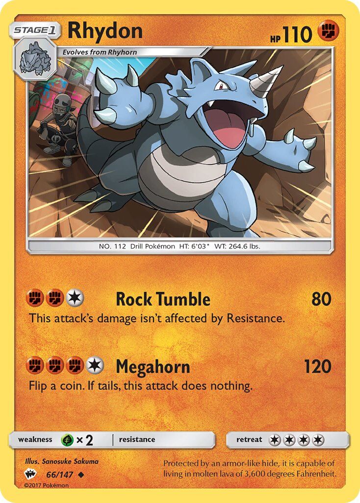 Rhydon - 66/147 - Pokémon TCG - Lightly Played - EN