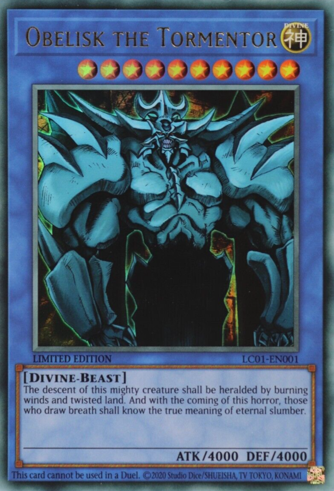 Obelisk the Tormentor - LC01-EN001 - Ultra Rare Obelisk the Tormentor - LC01-EN001 - Ultra Rare