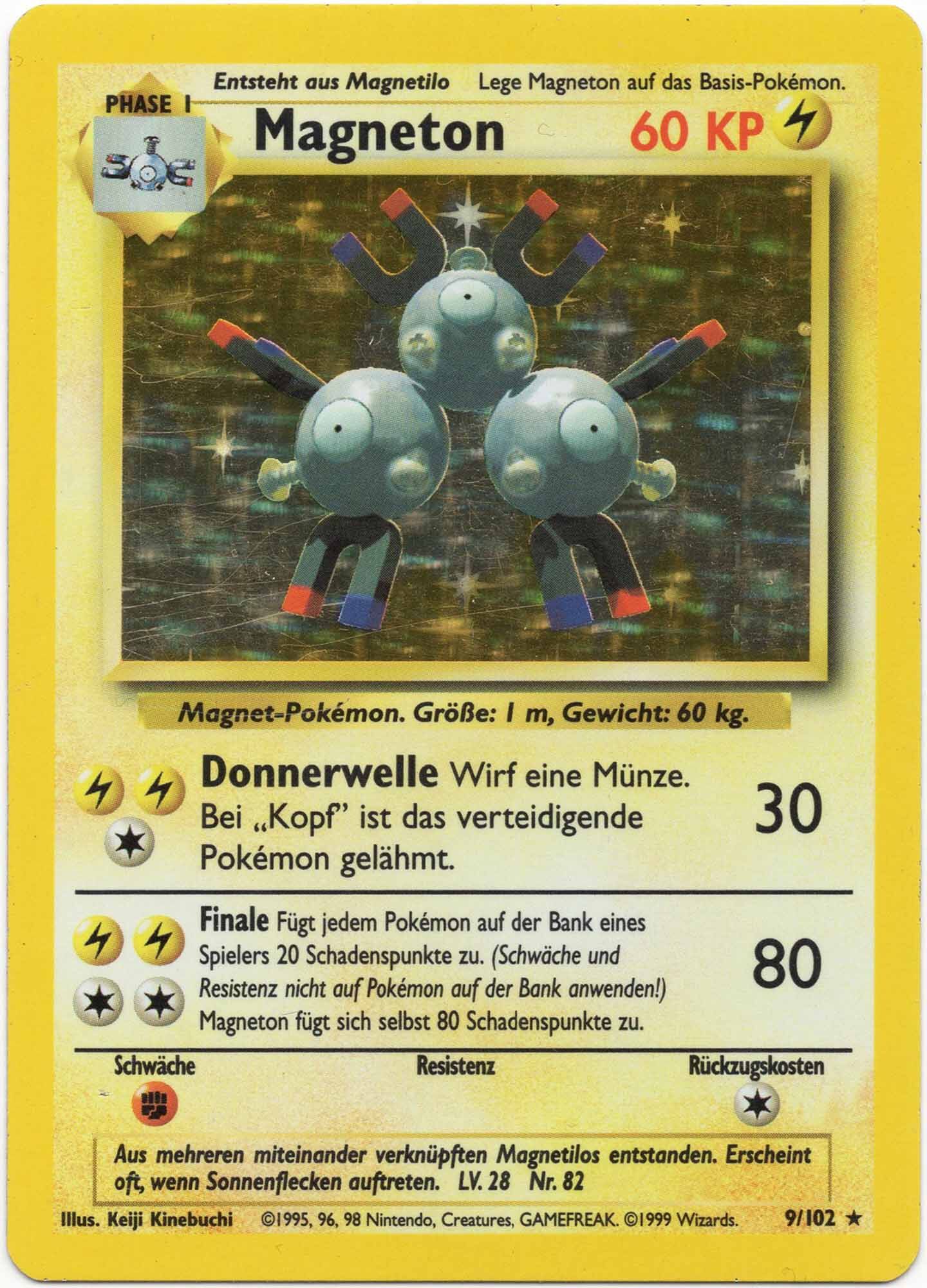 Magneton - 9/102 - Pokémon TCG (Moderately Played)