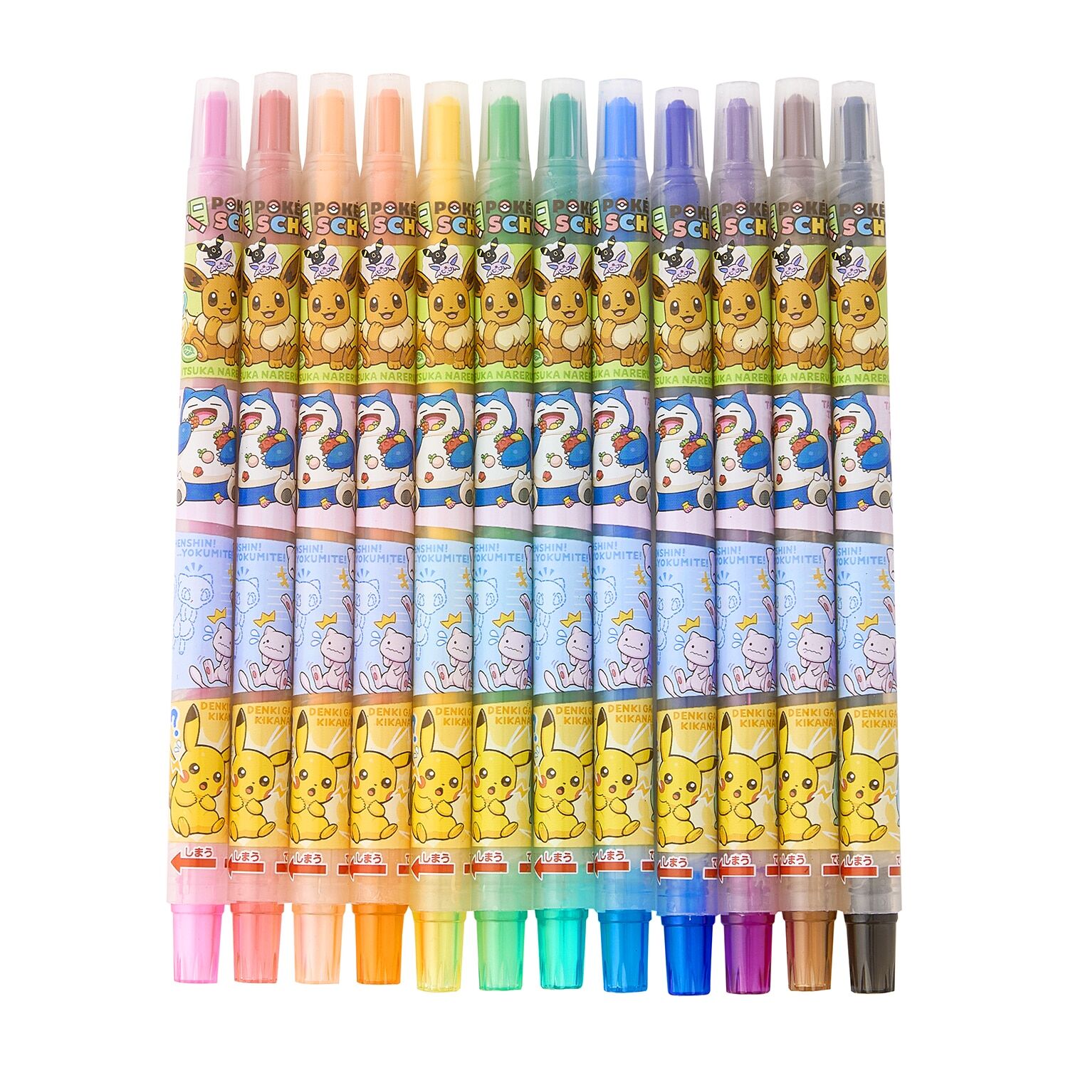 Caracul Crayon 12 Colors Pokemon School