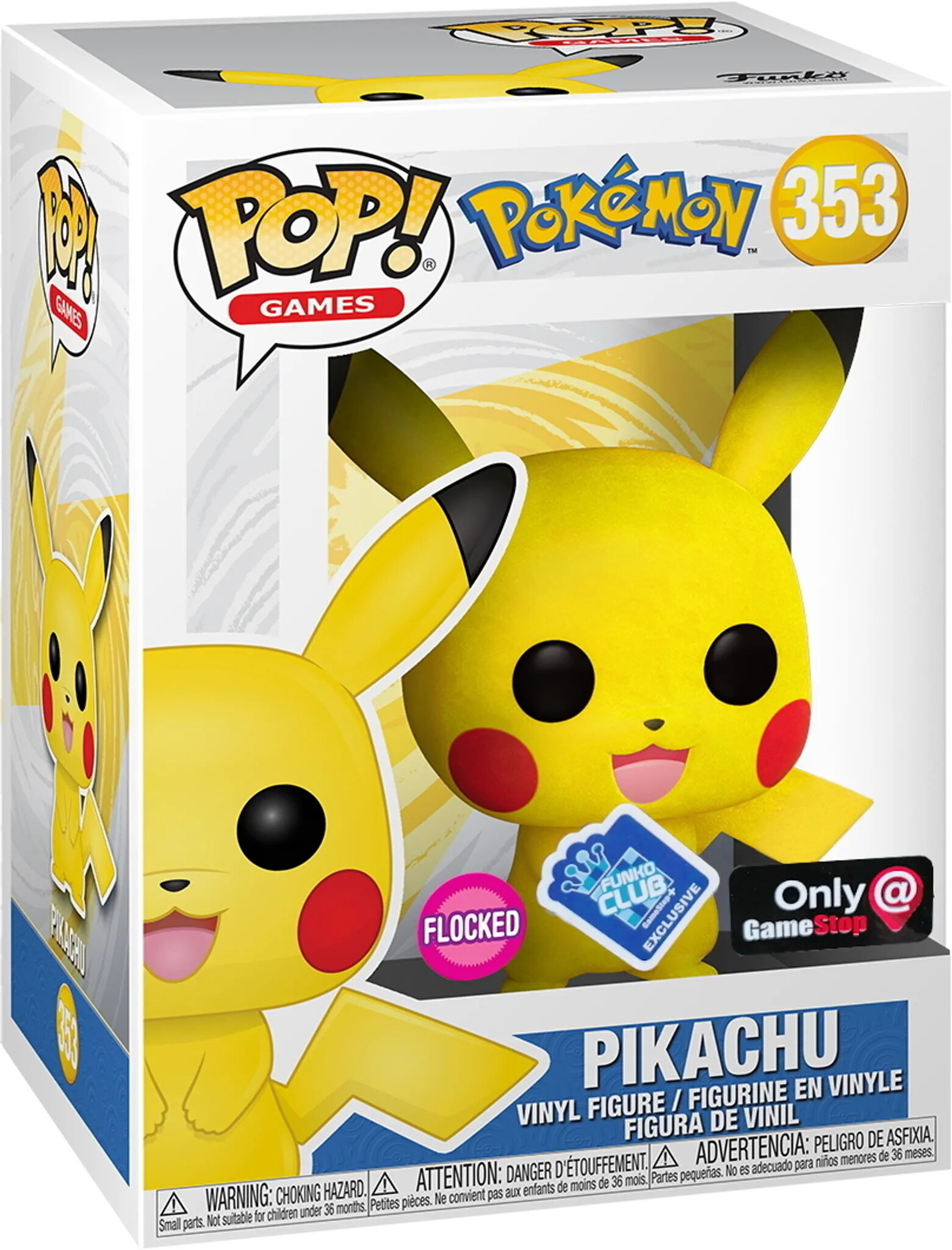 pokemon-pikachu-funko-pop-353-flocked-exclusive-gamestop Pokémon Pikachu Funko POP 353 Flocked - Exclusive Gamestop