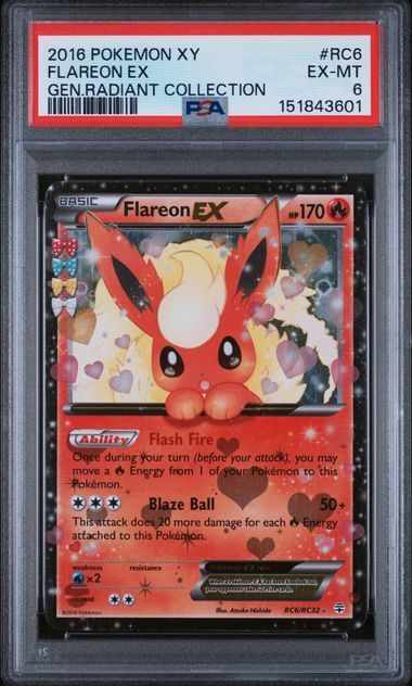 Flareon ex #RC6 - Generations Radiant Collection - PSA 6 EX-MT - Pokemon