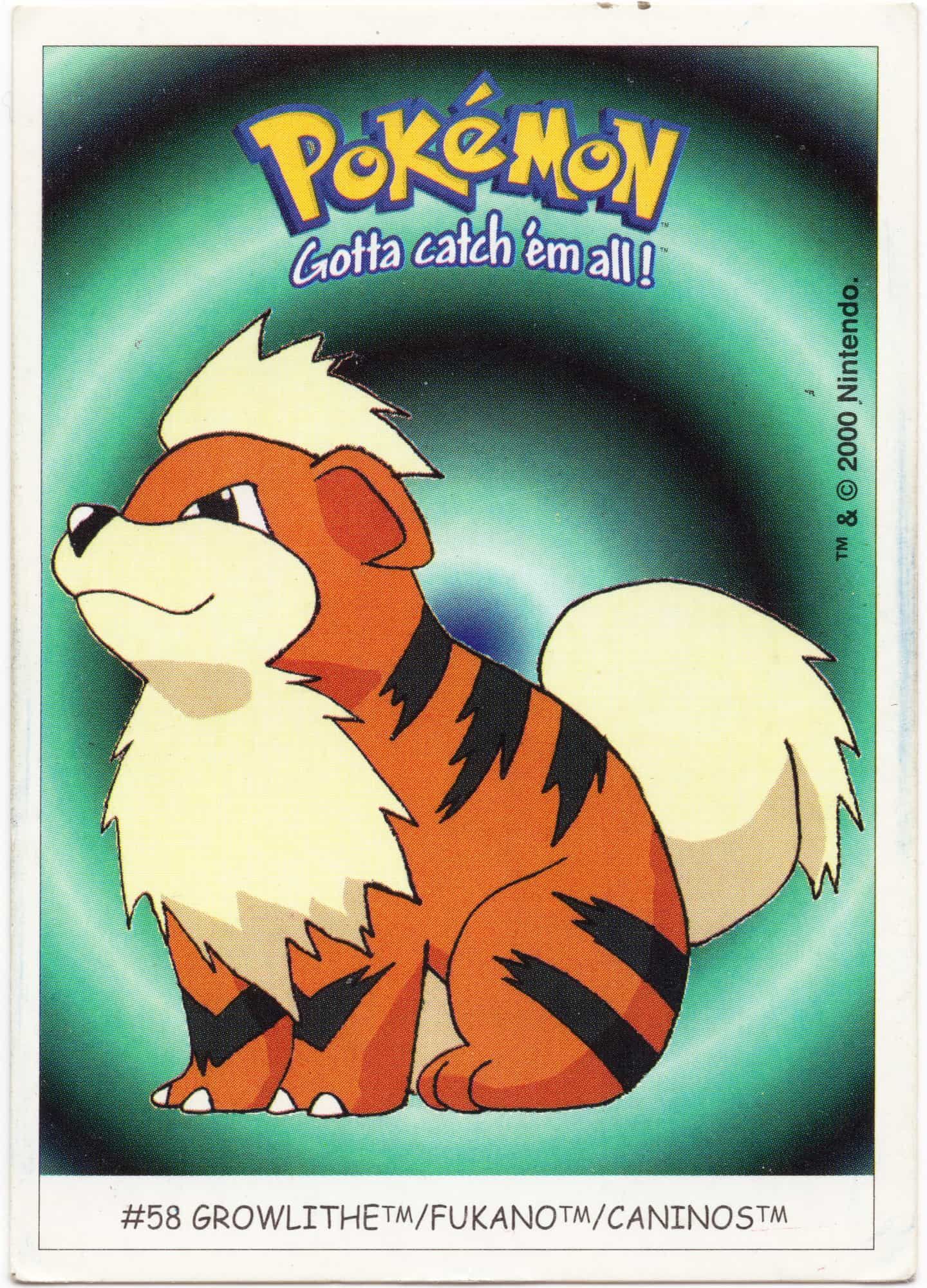 growlithe-58-pokemon-dunkin-boomer-sticker-moderately-played-min Growlithe #58 - Pokémon Dunkin Boomer Sticker - Moderately Played