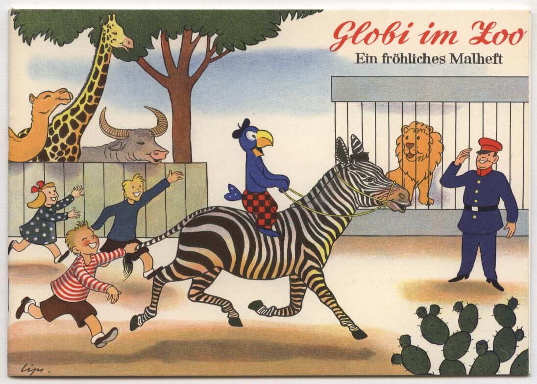 Globi im Zoo MALHEFT 1950er Jahre