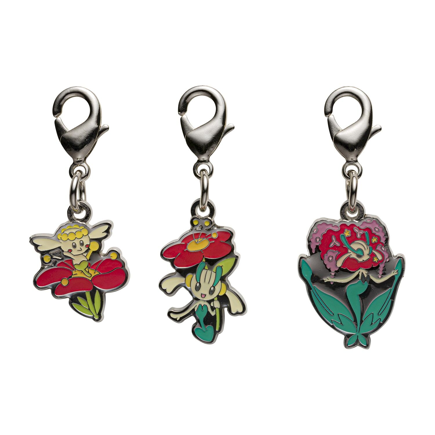 Pokemon Center - Flabébé, Floette, Florges Schlüsselanhänger - 3 Stück Pokemon Center - Flabébé, Floette, Florges Schlüsselanhänger - 3 Stück