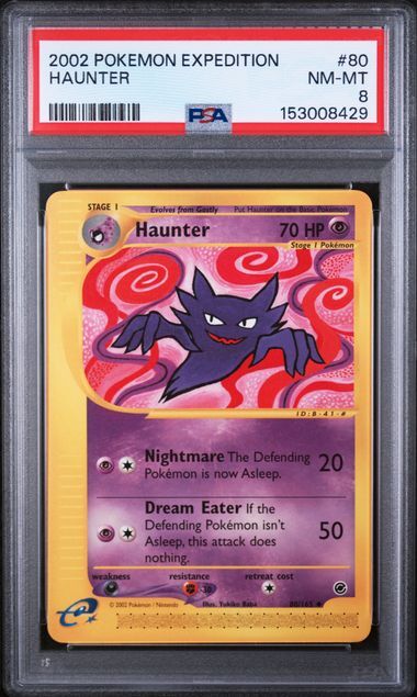 Haunter #80 - 2002 Expedition - PSA 8 NM-MT - Pokemon