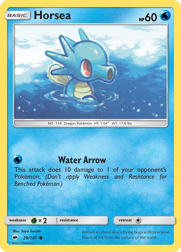 Horsea - 29/147 - Pokémon TCG - Lightly Played - EN