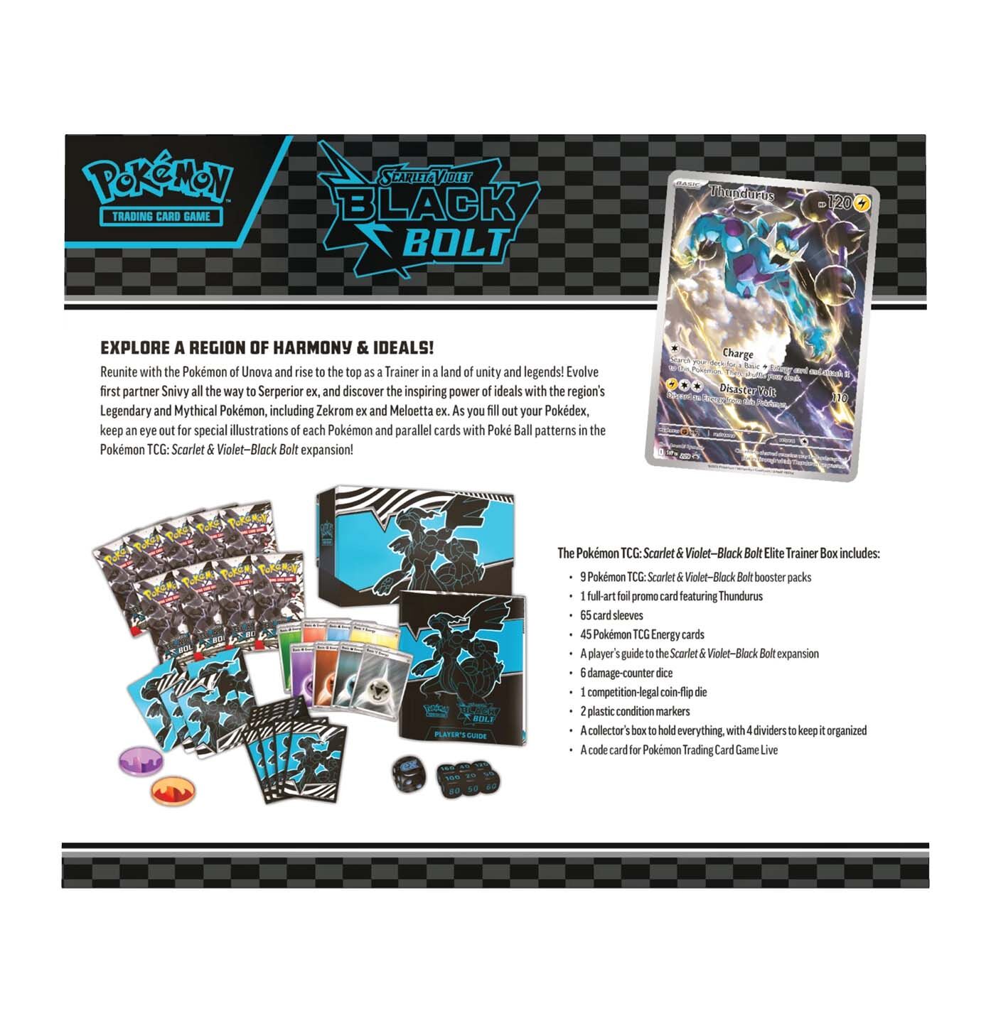 Pokémon TCG: Scarlet & Violet SV10.5 - Black Bolt Elite Trainer Box - EN