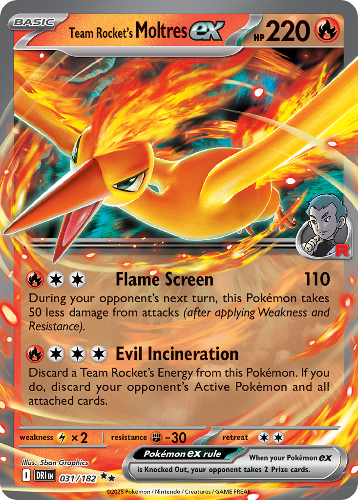 Team Rocket’s Moltres ex - 031/182 - EN Team Rocket’s Moltres ex - 031/182 - EN