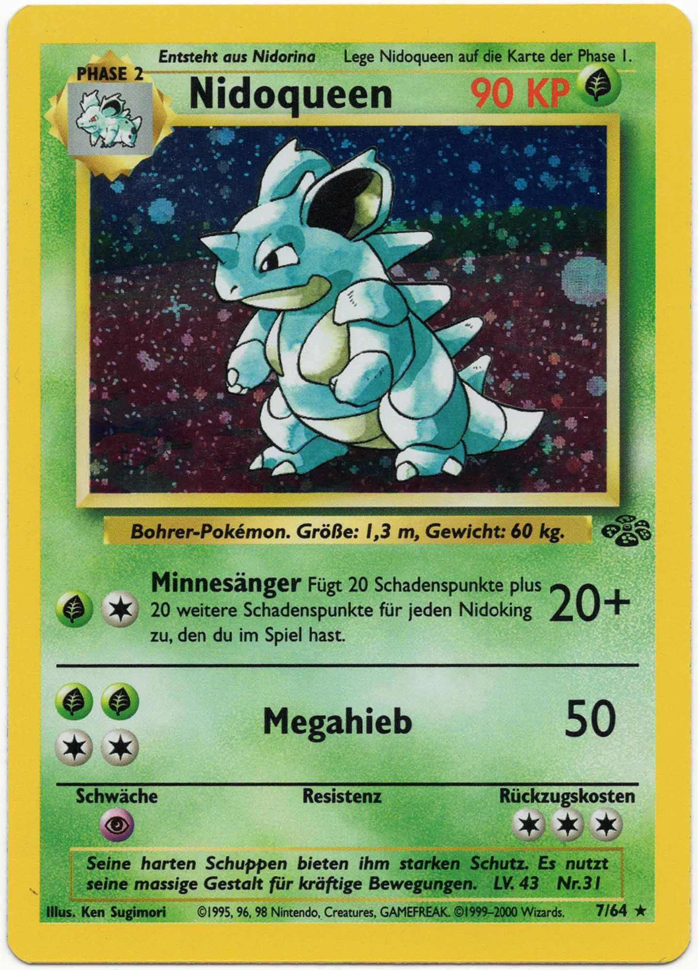 Nidoqueen - 7/64 - Pokémon TCG - Lightly Played