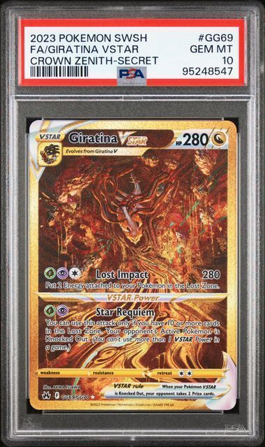 Giratina VSTAR #GG69 - Sword And Shield Crown Zenith Secret - PSA 10 GEM-MT - Pokemon