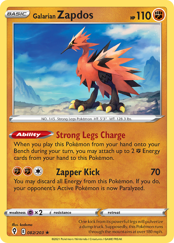 Galarian Zapdos - 082/203 - EN Galarian Zapdos - 082/203 - EN