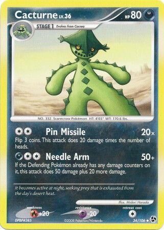 Cacturne - 34/106 - Reverse Holo - EN