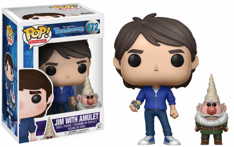 Trollhunters POP! Television Vinyl Figur Jim with Amulet & Gnome 9 cm Trollhunters POP! Television Vinyl Figur Jim with Amulet & Gnome 9 cm