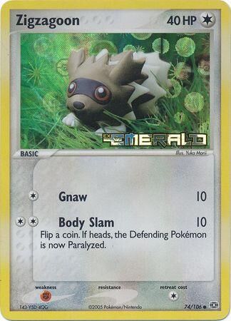 Zigzagoon - 74/106 - Reverse Holo - EN