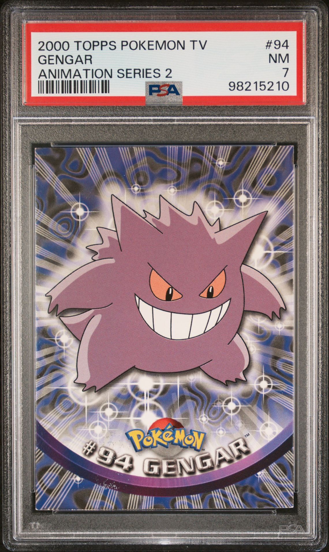2000 TOPPS POKEMON TV ANIMATION SERIES 2 94 GENGAR - PSA 7 NM - Pokémon 2000 TOPPS POKEMON TV ANIMATION SERIES 2 94 GENGAR - PSA 7 NM - Pokémon