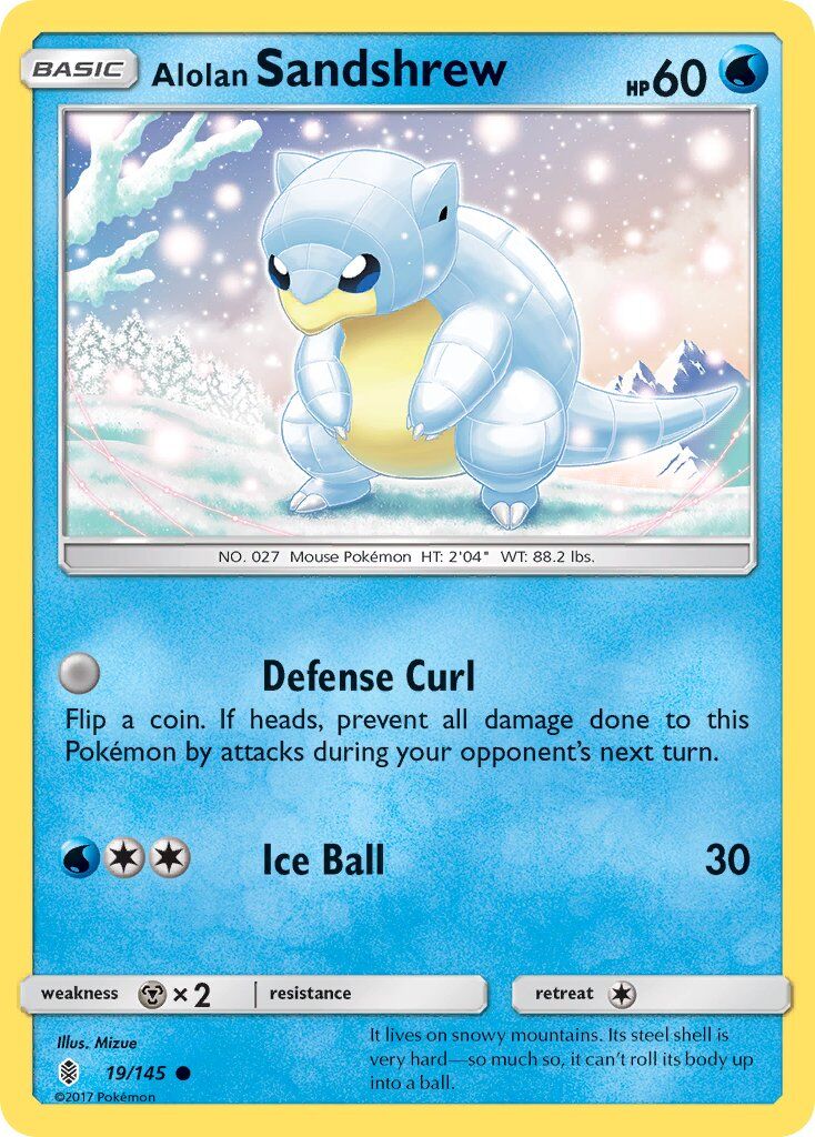 Alolan Sandshrew - 19/145 - EN Alolan Sandshrew - 19/145 - EN
