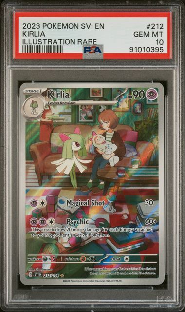 Kirlia #212 - svi en Scarlet & Violet Illustration Rare - PSA 10 GEM-MT - Pokemon Kirlia #212 - svi en Scarlet & Violet Illustration Rare - PSA 10 GEM-MT - Pokemon