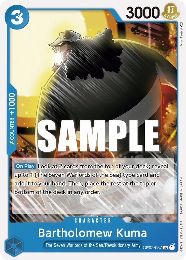 Bartholomew Kuma - OP02-057 Bartholomew Kuma - OP02-057