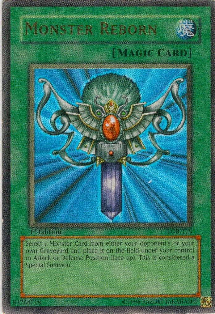 monster-reborn-lob-118lp-ultra-rare-1-auflage-lightly-played Monster Reborn - LOB-118 - Ultra Rare - 1st Edition - Lightly Played