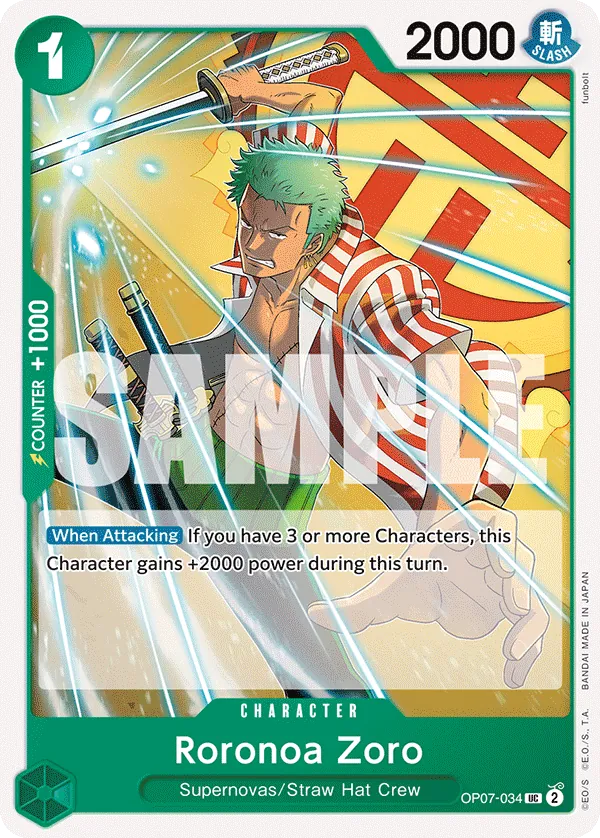 Roronoa Zoro - OP07-034 Roronoa Zoro - OP07-034