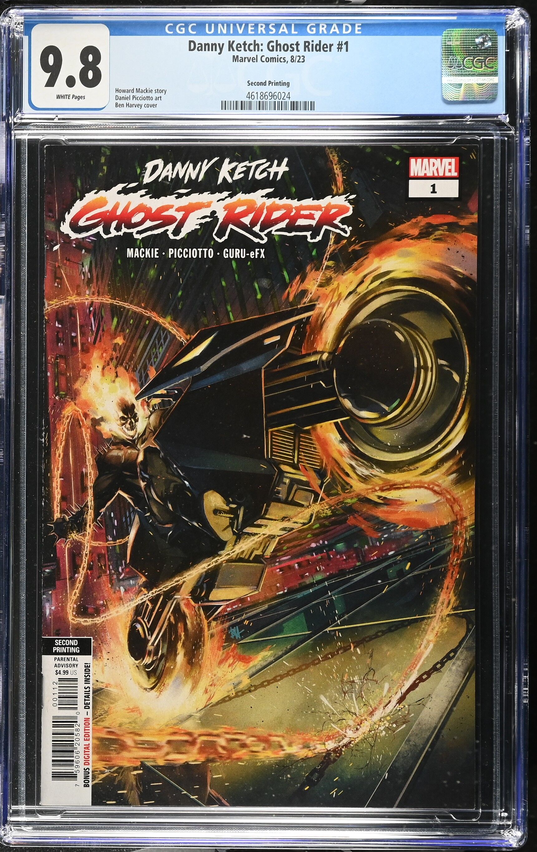 Danny Ketch Ghost Rider #1 CGC 9.8 Top Pop! Danny Ketch Ghost Rider #1 CGC 9.8 Top Pop!