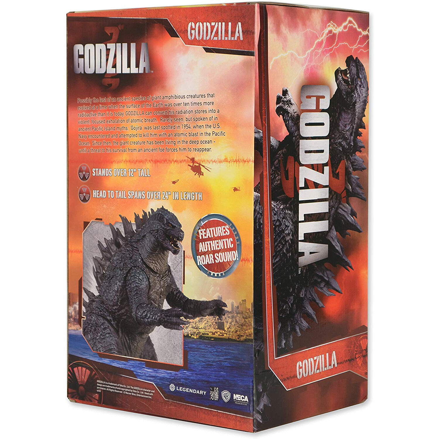 GODZILLA Monster Deluxe Figure Roaring Sound NECA 2014 - Sealed NEW