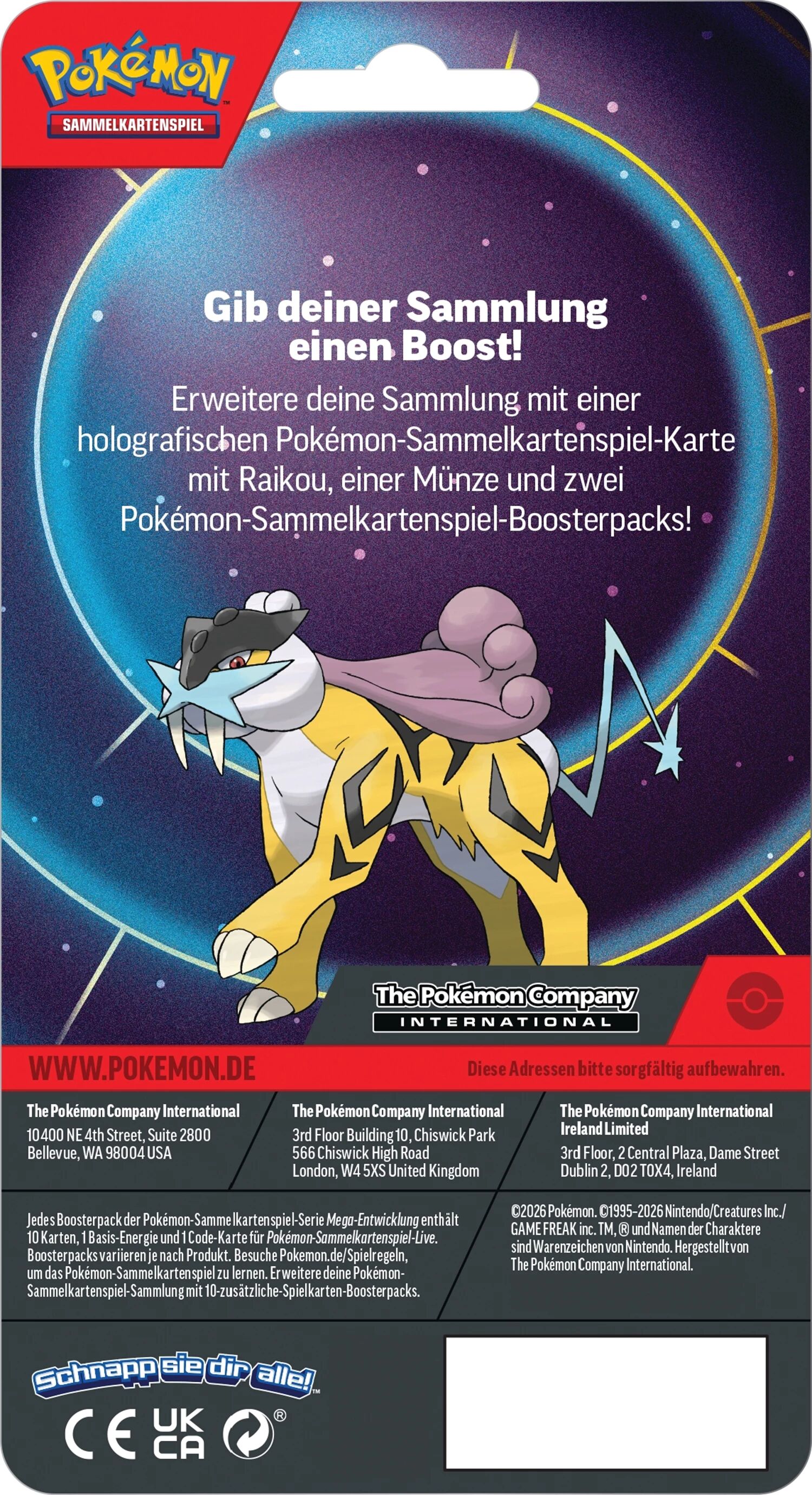 Pokémon TCG: 2-Pack Raikou Blister 2026 - DE • Amazingtoys.ch