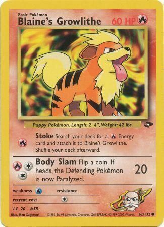 Blaine’s Growlithe - 62/132 - Unlimited - EN Blaine’s Growlithe - 62/132 - Unlimited - EN