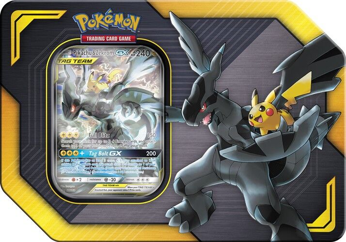 Pokémon TAG TEAM Pikachu & Zekrom GX Tin Box - EN
